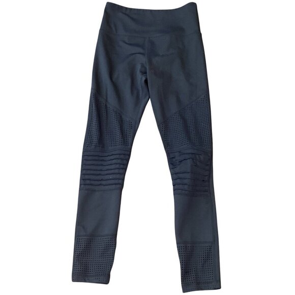 ZYIA Active Black Moto High Waisted Leggings Sz 2 #315J - Picture 2 of 9